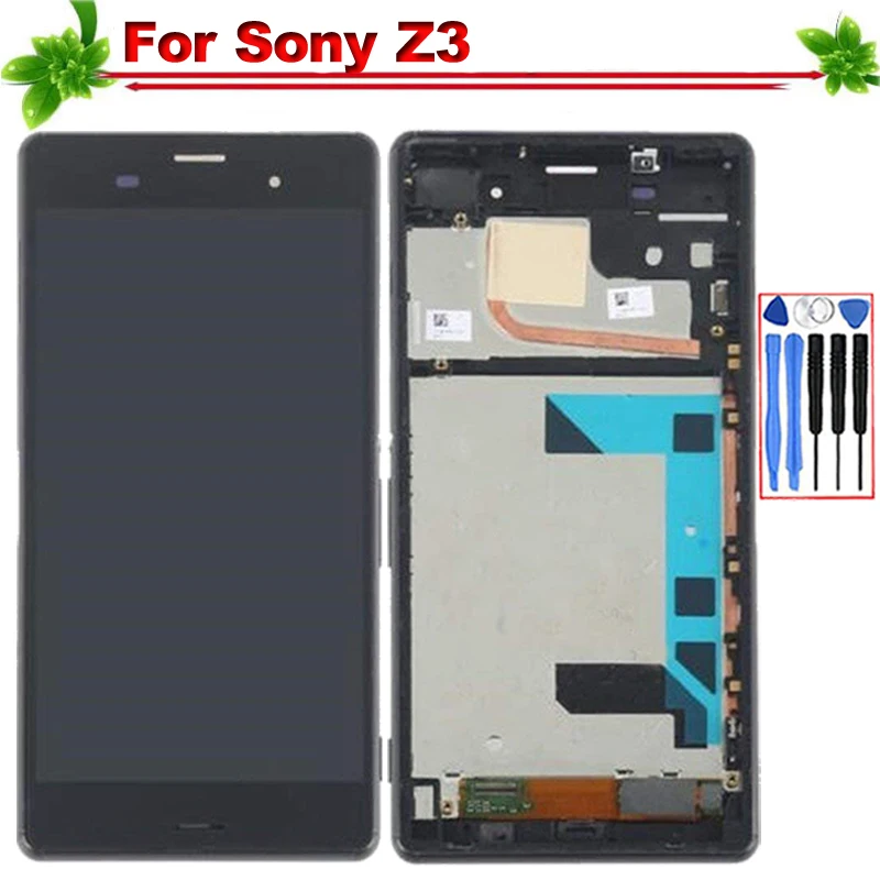 Для sony Xperia Z3 D6633 D6603 ЖК дисплей Дисплей с рамкой Сенсорный экран дигитайзер для
