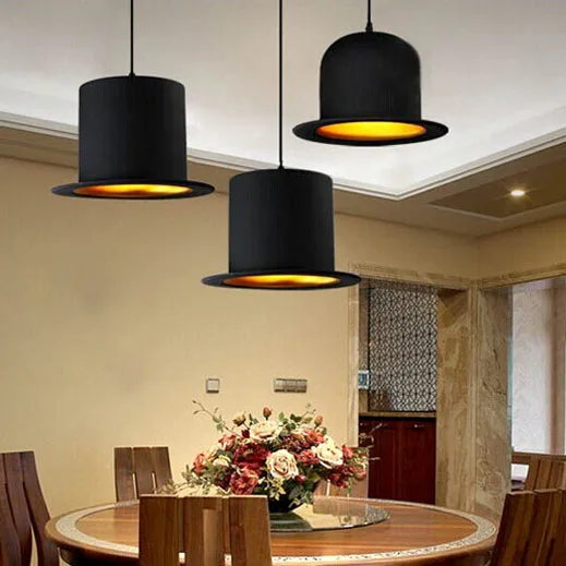 Children Room Light Modern Square/Circel Lamp Industrial Pendant Lighting Hat Led Modern Dining 