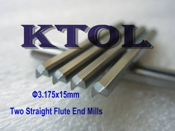 

NO Chip 1/8''x15mm 2 Flute Straight Carbide End Mill Engraving Cutter Router Bit, 2D CNC Milling Cutters for mdf wood foam acryl