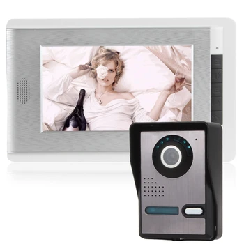 

7 Inch Video Door Phone Doorbell Intercom Kit 1-camera 1-monitor Night Vision