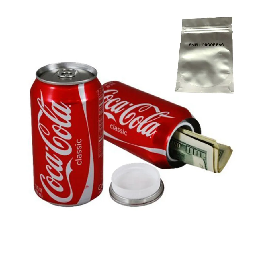 

(One Piece/lot)Stash safe can cola diversion safe with food grade smell proof bag