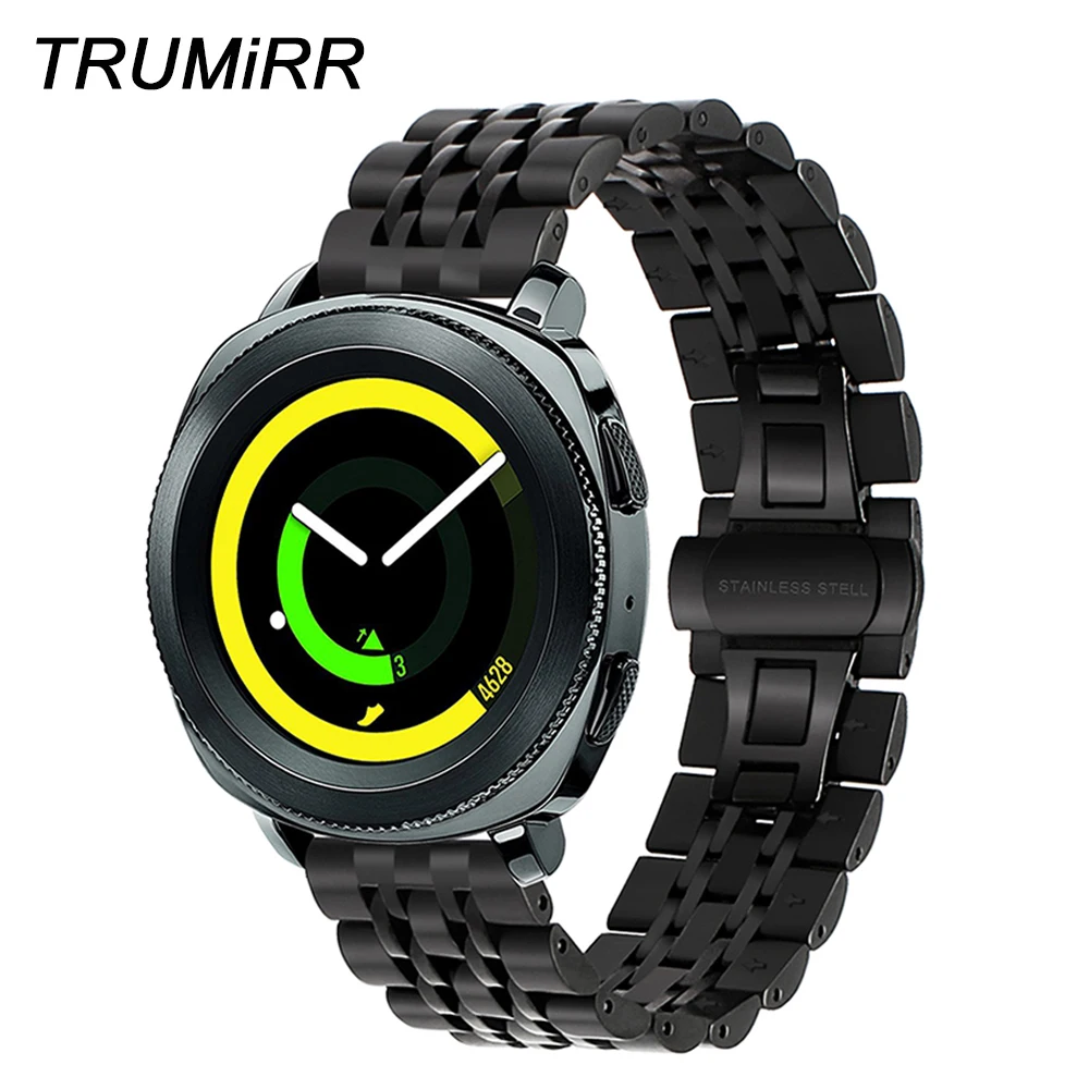 Ремешок из нержавеющей стали высокого качества 20 мм + инструмент для Samsung Gear Sport SM