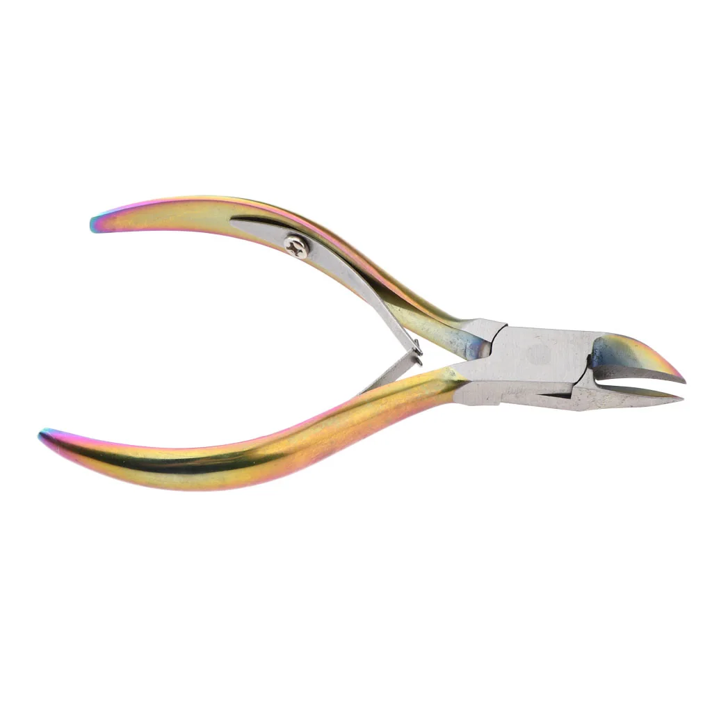 Professional Cuticle Nipper Nail Clipper Scissor Trimmer Cutter Manicure Sky Blue Eagle Mouth 10.8cm