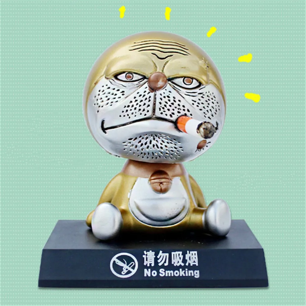 

Car Ornament Smoking Cat Toy Car Auto Dash NO SMOKING Sign Reminder Cartoon Cat Toy for Car Interior Decorations Home Office