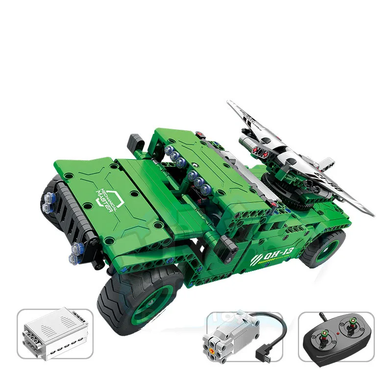 506pcs-Technic-Military-Remote-Control-RC-Jeep-UAV-Unmanned-Aerial-Vehicle-USB-Building-Blocks-Compatible-Legoing