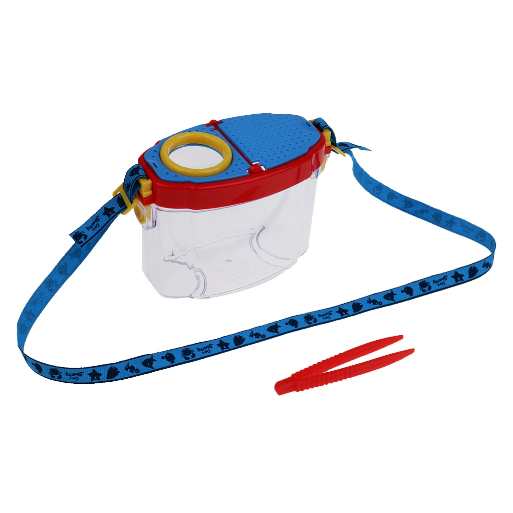 Bug Insect Viewer Magnifying Box with Neck Lanyard Garden Kids Outdoor Toys