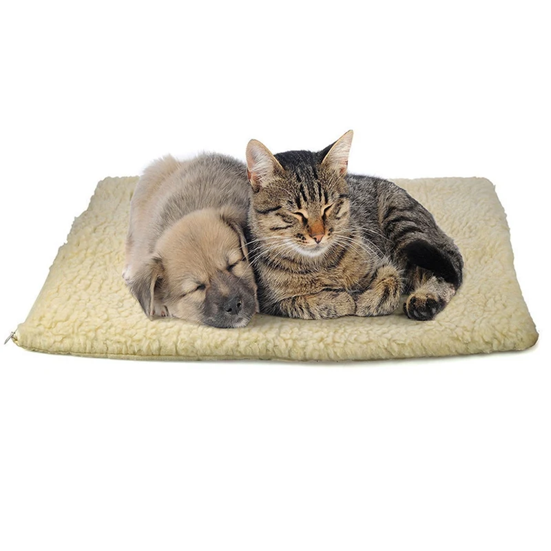 Dog Self Heating Pad Pet Warming Cushion Bed for Medium Large Dogs and Cats Reflects Pets Own Thermal with Zipper Washable