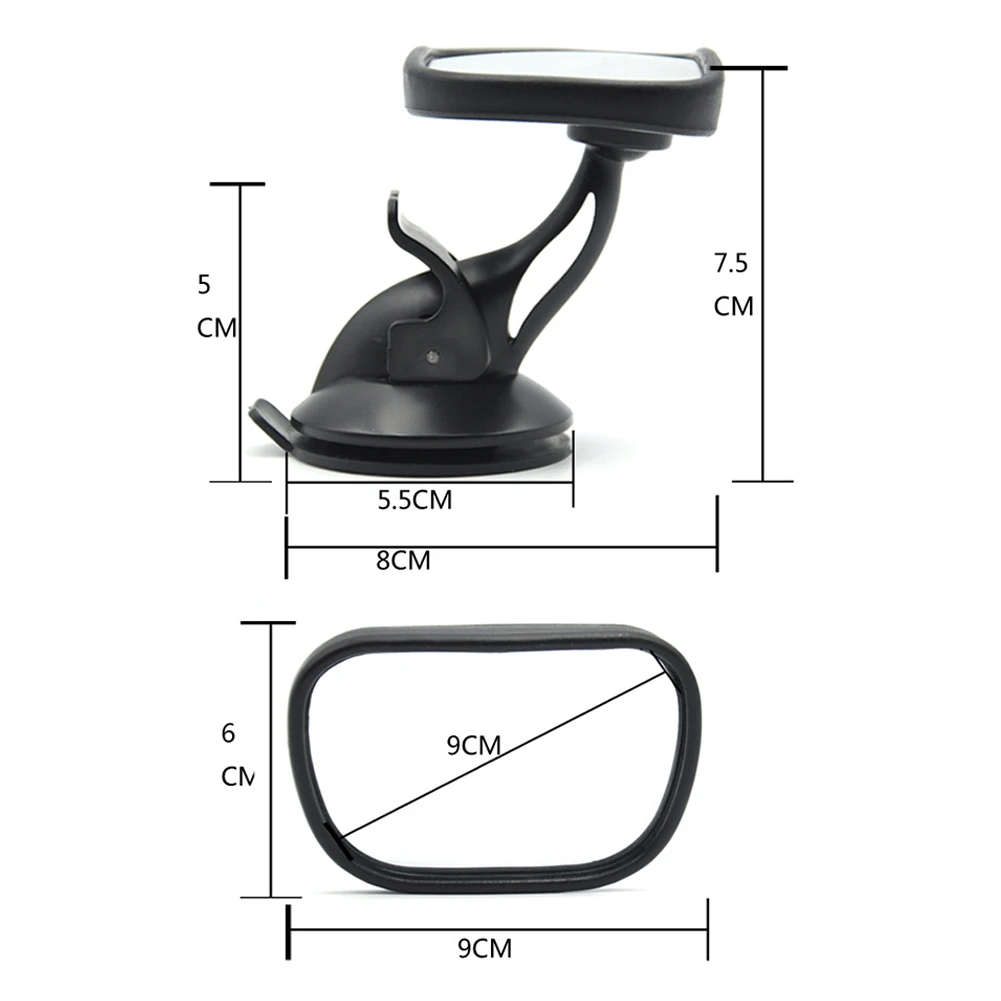 Детское зеркало для просмотра, Detatchable, защищенное от осколков, для безопасности на лобовом стекле, для наблюдения за детьми, универсальная присоска, автомобильные аксессуары