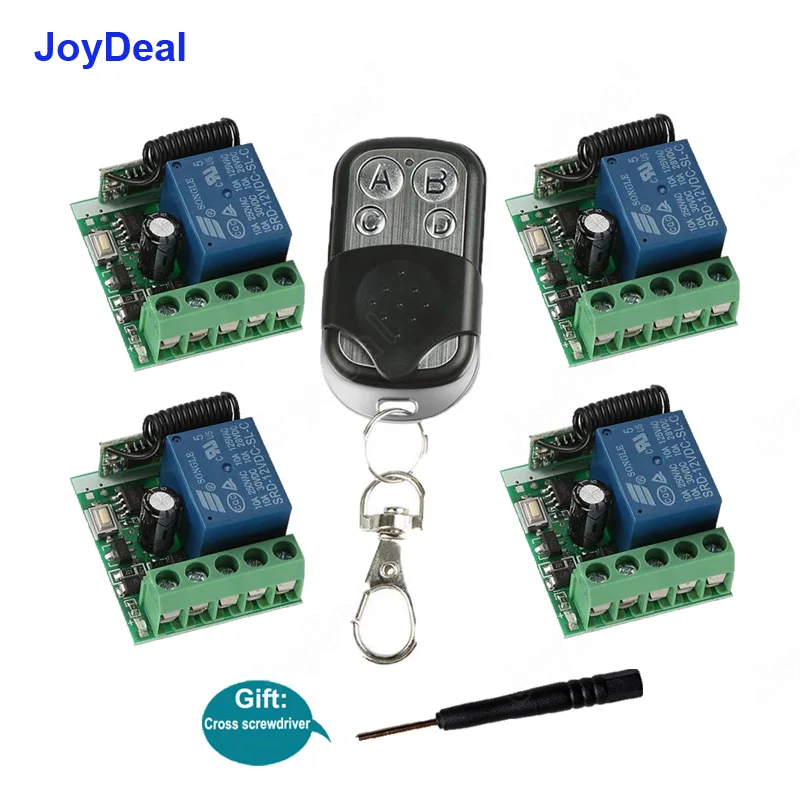 

433 MHz DC 12V 1 Channel Wireless Relay Remote Control Switch Receiver Transmitter Remote Controller For Garage Door Opener Diy