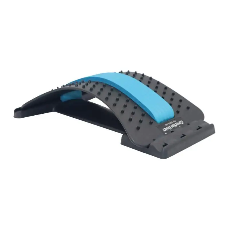 1 шт. устройство для растягивания спины корректный шейный позвоночник облегчение боли хиропрактики поясничная поддержка для наружного офиса семьи - Цвет: Синий