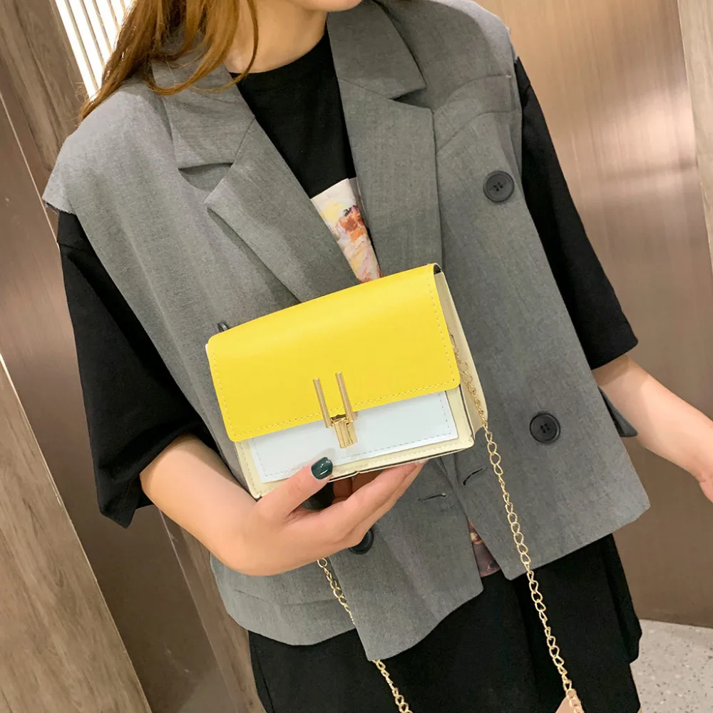 Women's Small Square Bag All-purpose Single Shoulder Messenger Bags Small PU Candy Color Ladies Hand Bags Bolsa Feminina Torebka