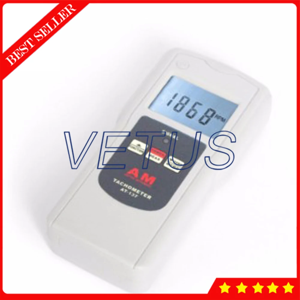 

AT-137P Digital Display Tachometer With 50 to 600mm Laser tach detecting distance For Motor Fan washing machine Automobile