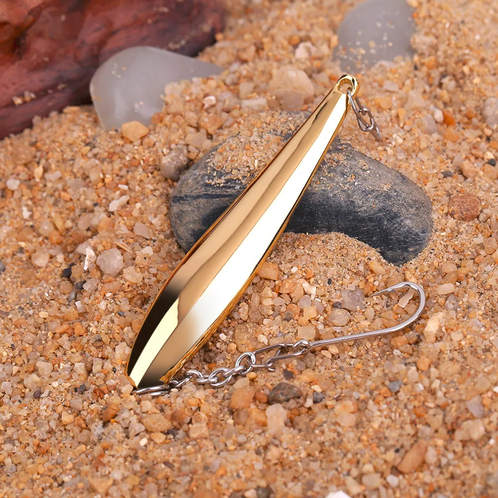 

Zinc Alloy Hard Fishing Lure Jigging Spear Shape Bait Metal Lures with Treble Hook 3 Colors Colors free shipping