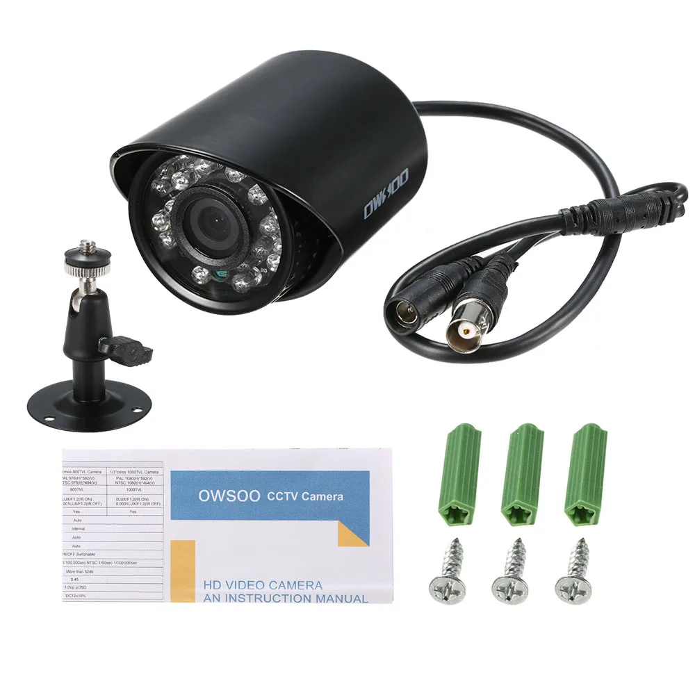 OWSOO 1080 P AHD CCTV аналоговый Камера 3,6 мм объектив 1/2. 8 ''cmos 2.0MP IR-CUT 24 шт. ИК светодиодов ночное видение для дома безопасности PAL системы