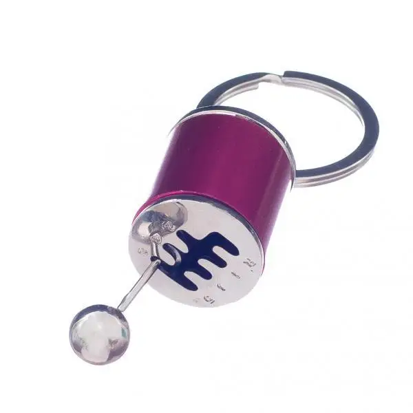 

2 Pieces Portable Turbo Turbine Keychain Ring with Car Shift Lever Decoration