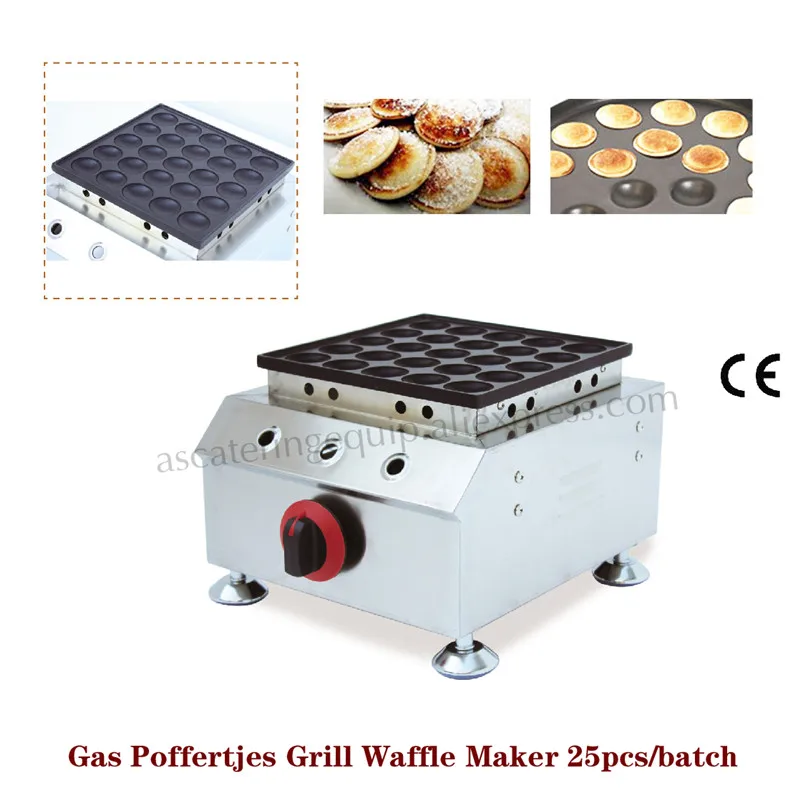 Gas Mini Dutch Pancake Machine Nonstick Poffertjes Grill Baker Stainless Steel 25pcs Molds in One Pan Gas Mini Dutch Pancake Machine Nonstick Poffertjes Grill Baker Stainless Steel 25pcs Molds in One Pan