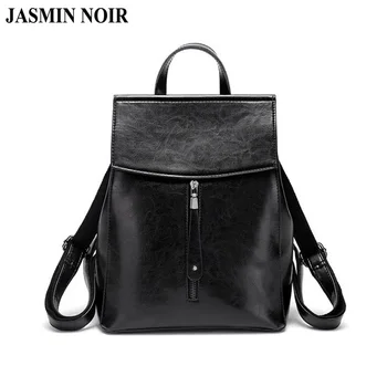 

Fashion Designer Women Genuine Leather Backpack Shoulder School Bags for Teenagers Travel Oil Wax Cow Female Knapsack Back Bag