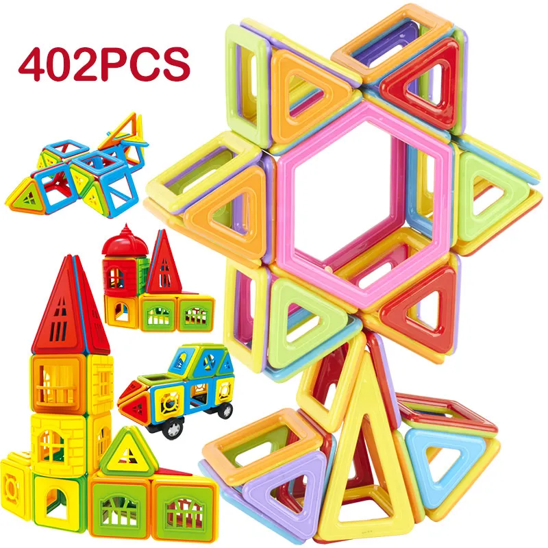 115 402pcs DIY Magnetic Building Blocks Designer Construction Toys Set Model Magnet Educational Hobbies Toys For