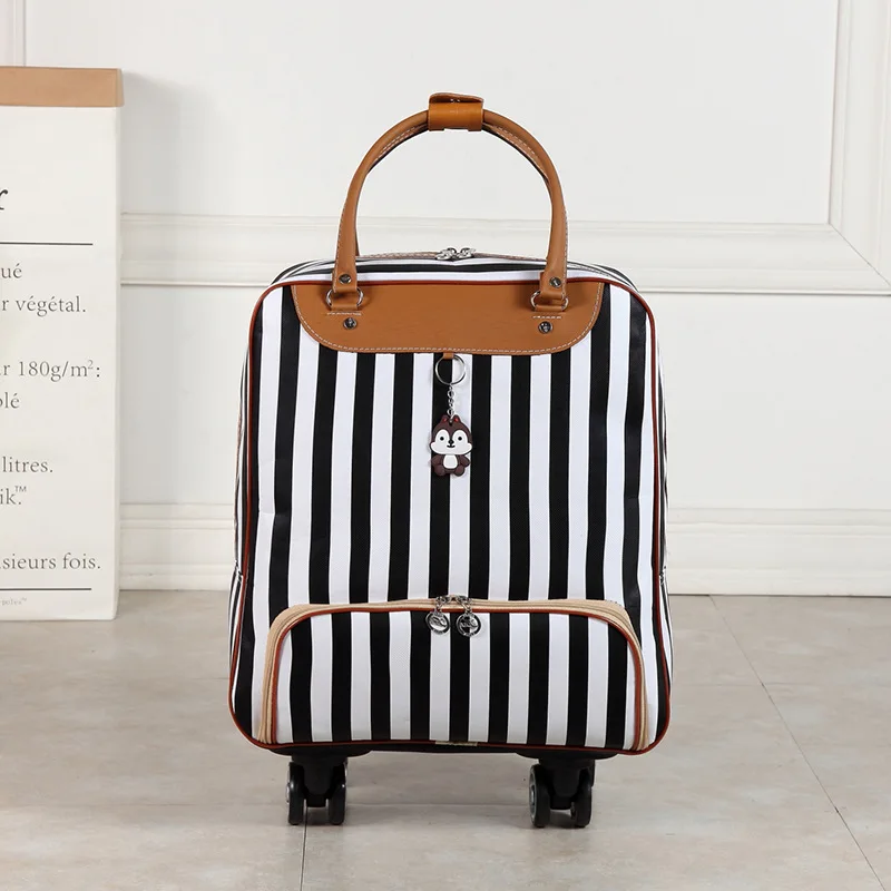 

Multifunction Carry on Scooter Suitcase with Wheels Skateboard Rolling Luggage Vintage Travel Trolley Case Hand Luggage