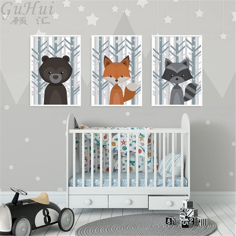 Nordic-Style-Kids-Decoration-Bunny-Bear-Poster-Kids-Room-Wall-Picture-for-Living-Room-Posters-and