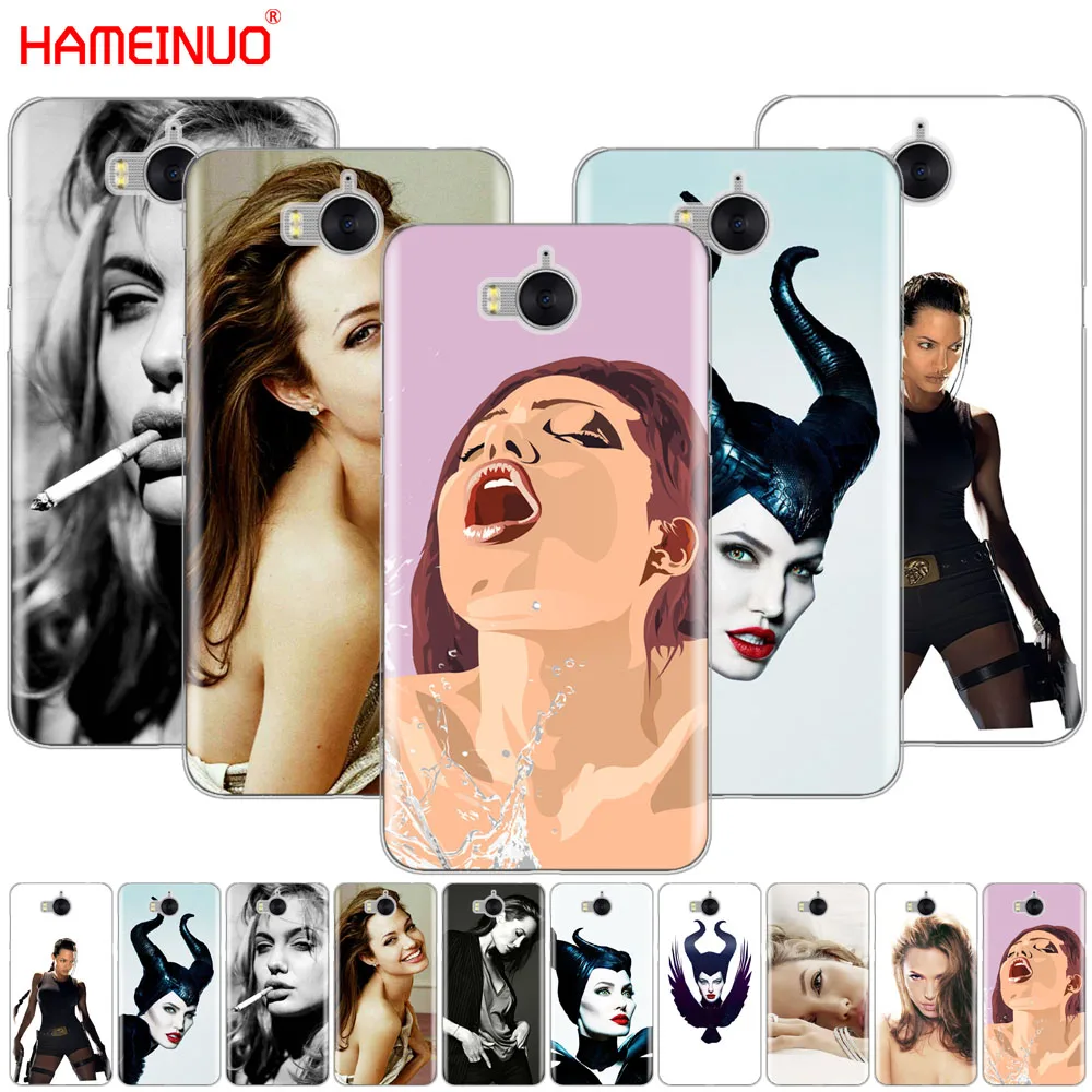 

HAMEINUO Maleficent Angelina Jolie cell phone Cover Case for huawei honor 3C 4X 4C 5C 5X 6 7 Y3 Y6 Y5 2 II Y560 2017