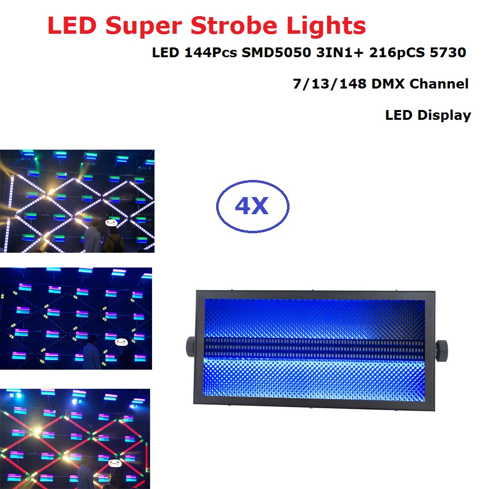 4XLot LED Dj стробоскоп Дискотека КТВ Освещение сцены шоу оборудования металлический