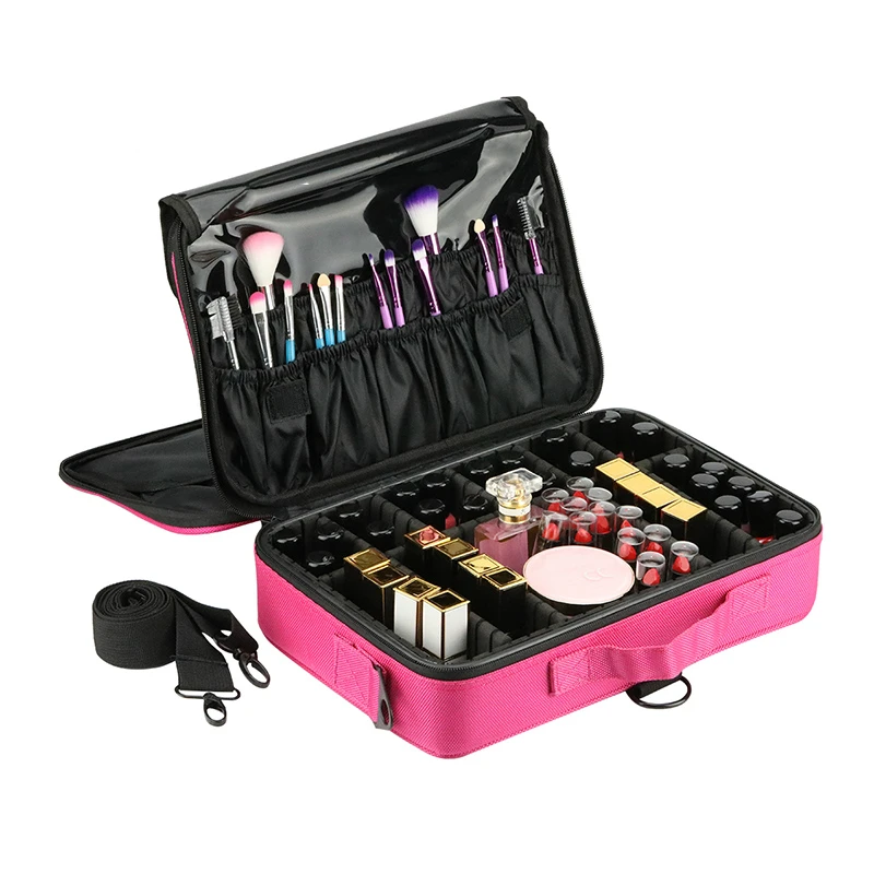 

Women Cosmetic Bag Beautician Portable Professional Makeup Bag Case For Cosmetics Travel Waterproof Make Up Necessarie Suitcases