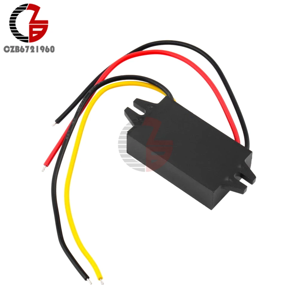 DC-DC 12 В до 5 В 3 А 15 Вт понижающий преобразователь питания, инвертор, адаптер, провод, короткое замыкание, защита от перегрузки по току, без USB