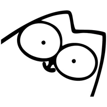 14.8*12.2CM Simon’s Cat Funny Window Decoration Car Stickers Decals Classic Motorcycle Accessories C4-0679