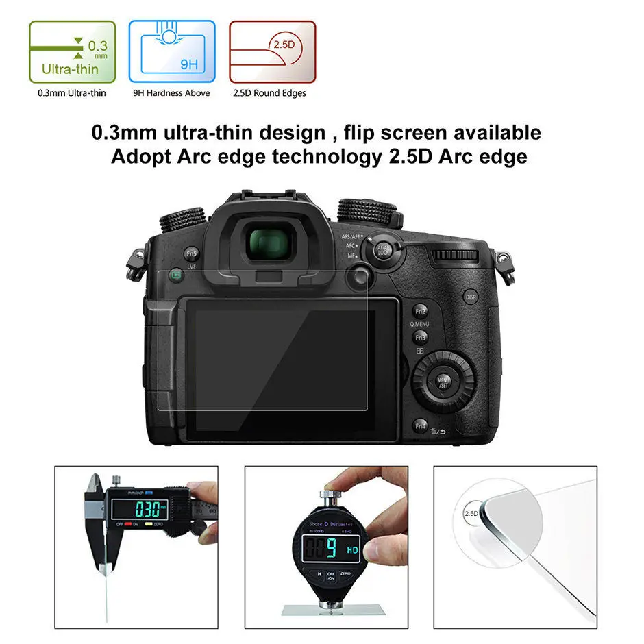 PULUZ PU5513 камера ЖК-дисплей стекло экран протектор для Panasonic GH5