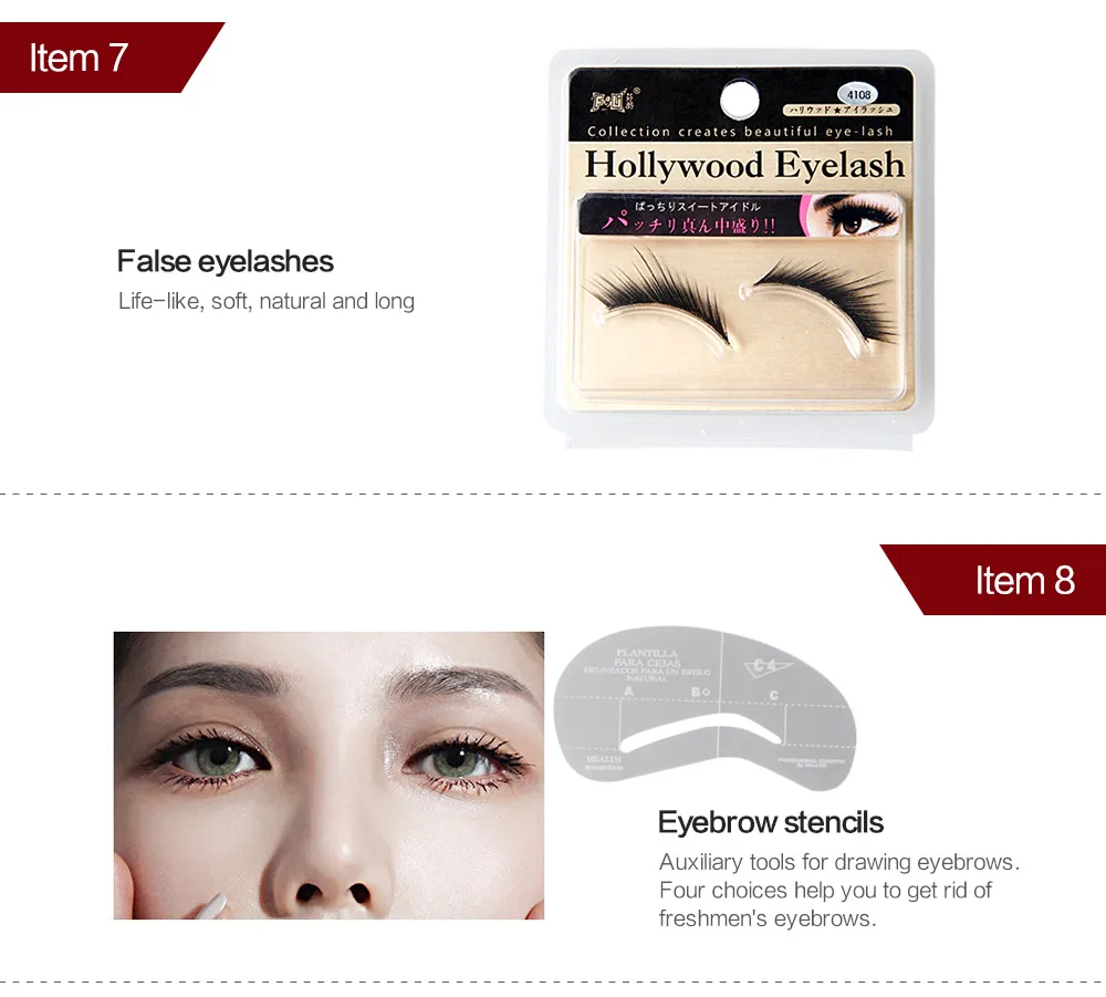 13Pcs Makeup Set 10 Colors Warm Nude Colors Eyeshadow Black Mascara Eyeliner with Eye Shadow Brush Kit (7)