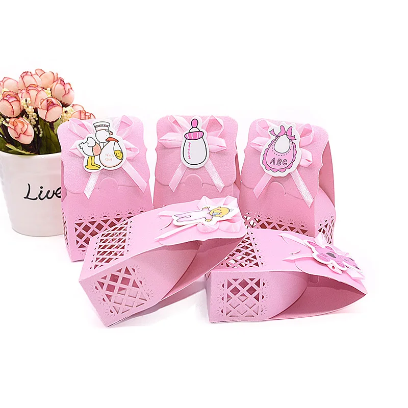 12pcs Baby Shower Favor Candy Boxes with Ribbons, Cute Boy Girl Gift Packaging for Kids... - SKU FCBR0928 - UGI Packaging