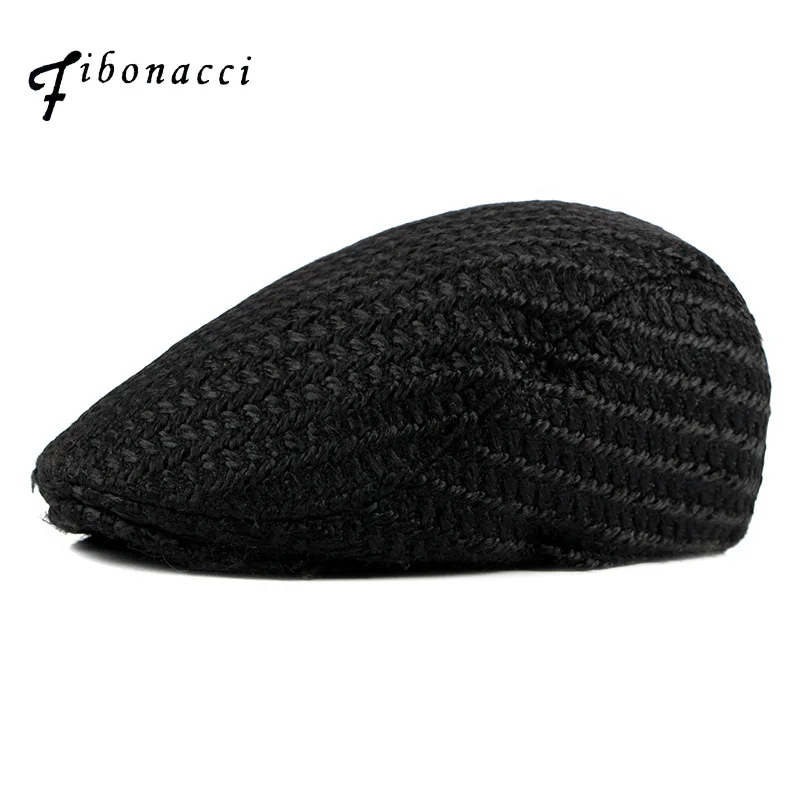 

Fibonacci Men Women Woolen Berets Knitting Country Baker Boy Hat Casual Fashion Flat Newsboy Caps