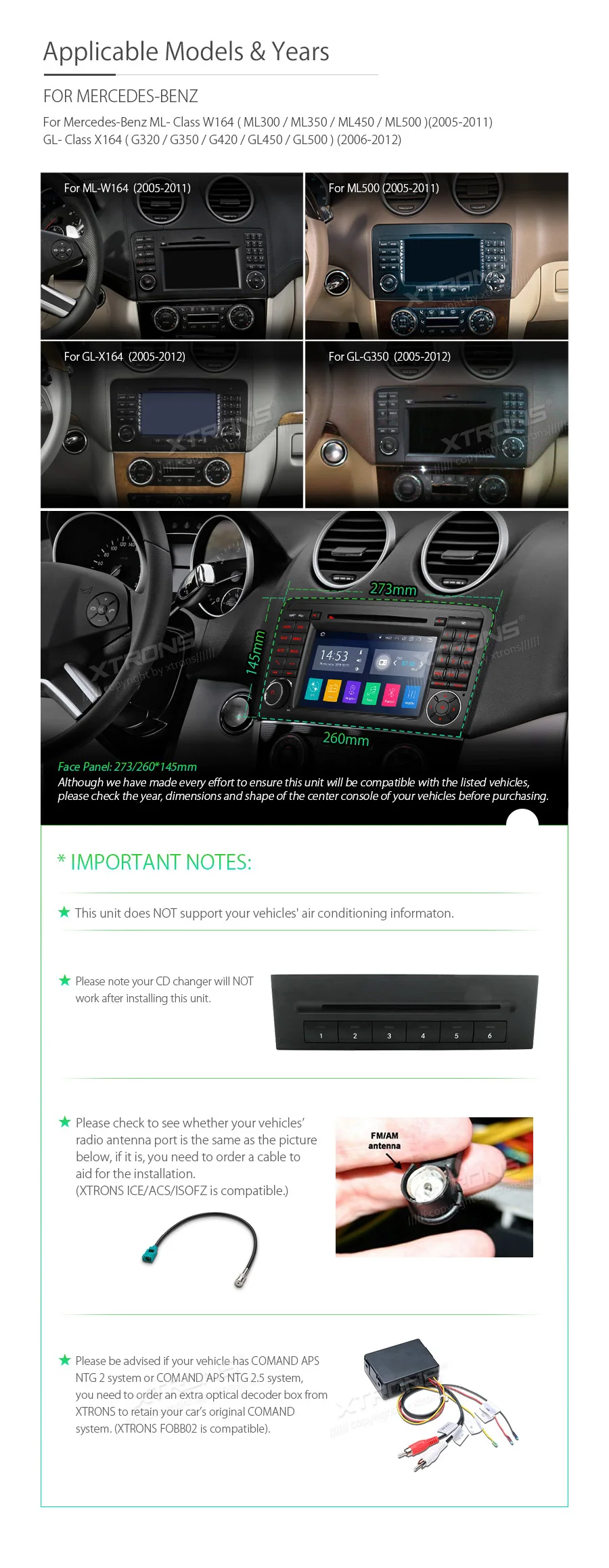 Top Android 8.1 Radio GPS RCA Car DVD Player for Mercedes Benz ML Class W164 ML300 ML350 ML450 ML500 2005-2011 GL Class X164 2