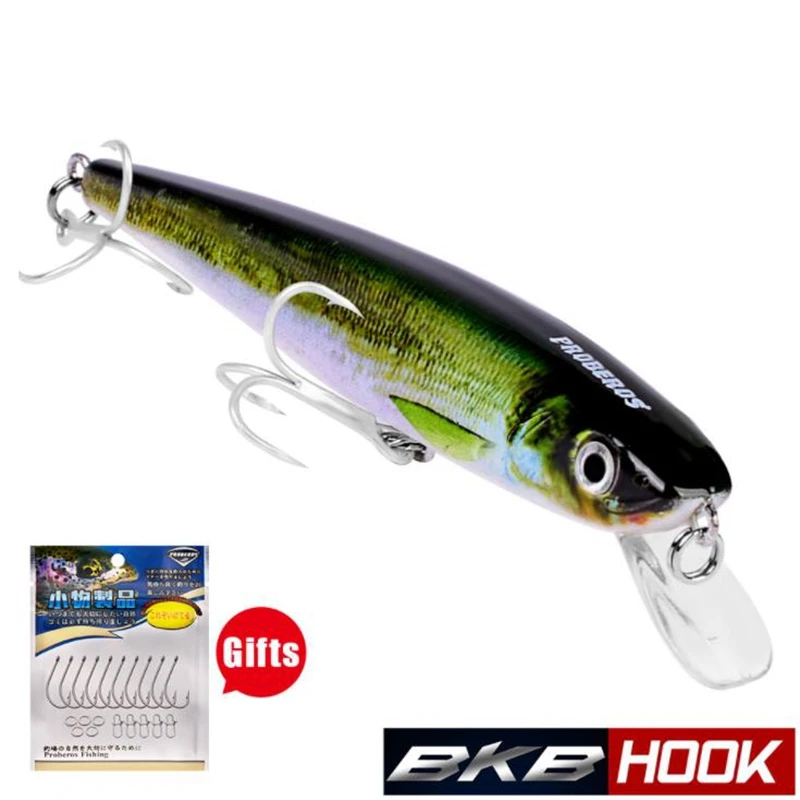 1PCS 12G 11CM Minnow Fishing Lure Include Ring Beads Pesca ABS Hard Bait 6# Hook Swimbait Tackles For Lake | Спорт и развлечения