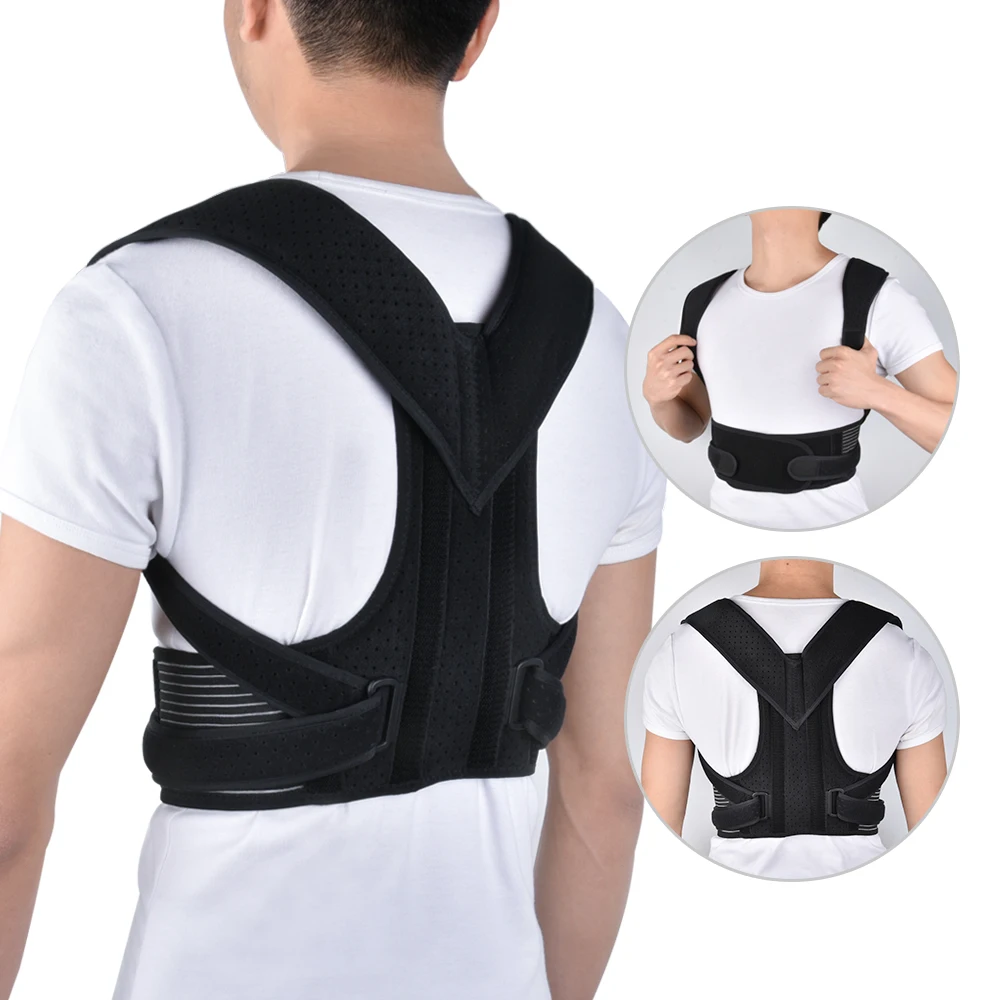 

Back Posture Corrector Back Pain Relief Support Spine Waist Straps Posture Correction Stainless Steel Bars Belt For Men Women