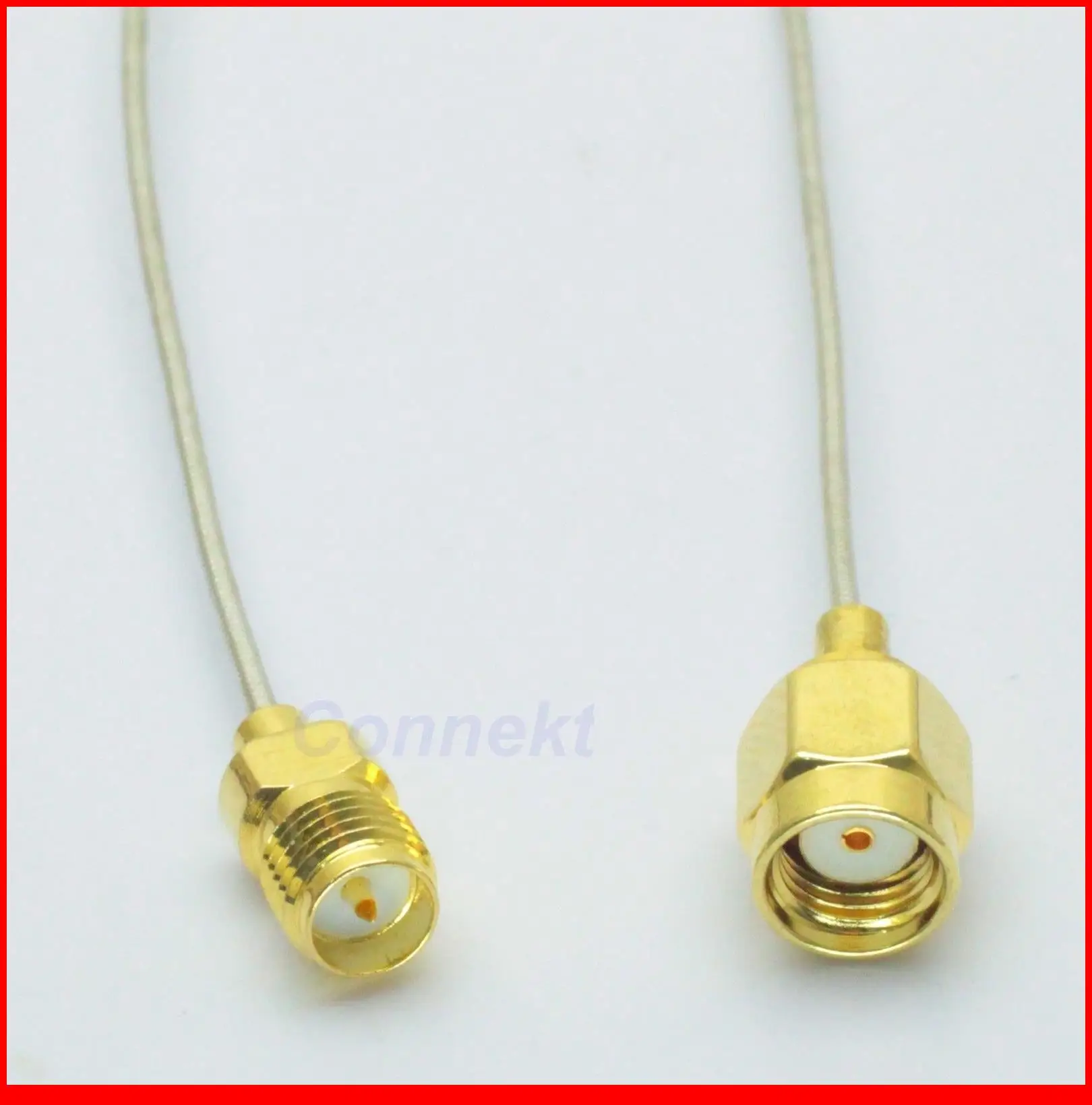 

5pcs/lot RP-SMA female plug center to RP-SMA male semi-flexible RG047 0.047" cable 20cm