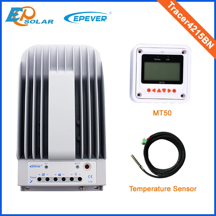 

EPsolar mppt Tracer4215BN 12v/24v auto type with temperature sensor and MT50 remote meter 40A 40amp