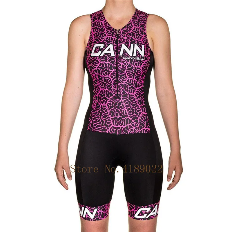 CANNBAL ladies jumpsuit summer sleeveless classic color cycling skinsuit roupa ciclismo feminina 2019 bike team triathlon suit