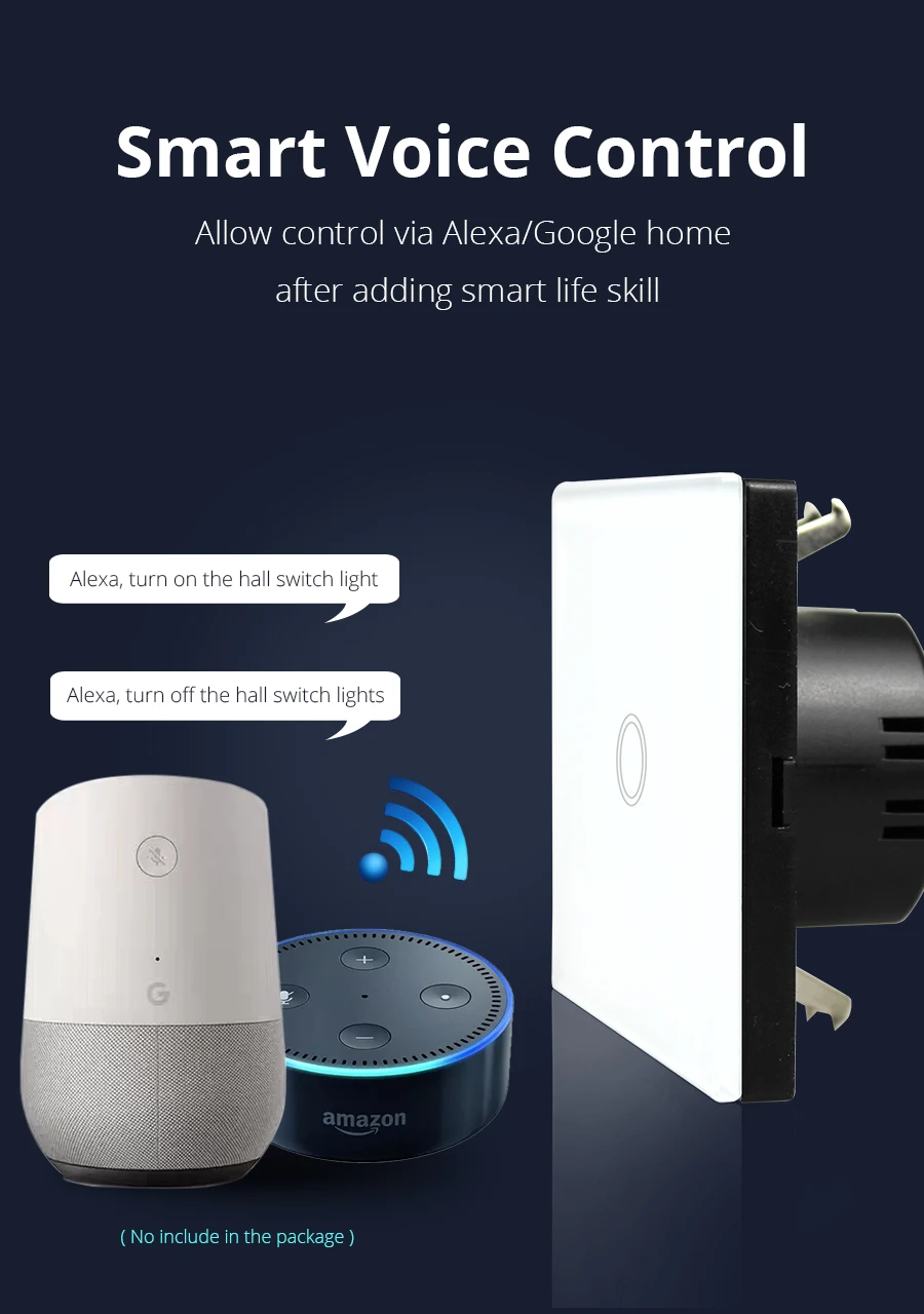 Zemismart mais recente inteligente voz wifi duplo