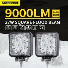 Piazza 27 w Ha Condotto La Barra Chiara 4 Inch Led del Lavoro Della Luce di Inondazione Della Lampada di Guida Per Auto Camion Rimorchio Suv Uaz atv Offroads Barca 12 v 24 v 4wd