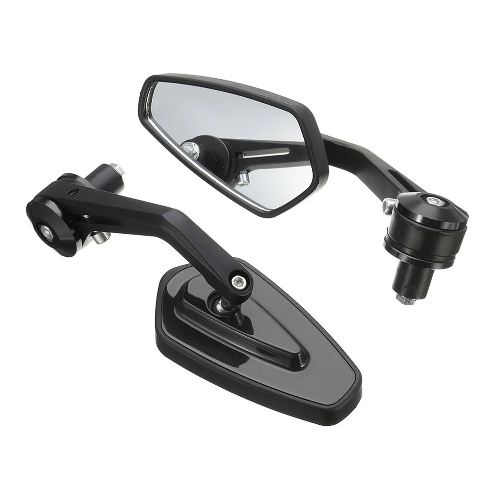 Color : Black 7//8 22mm Bar End Rear Mirrors Motorcycle Accessories Motorbike Scooters Rearview Mirror Side View Mirrors Moto for Cafe Racer Side Mirrors