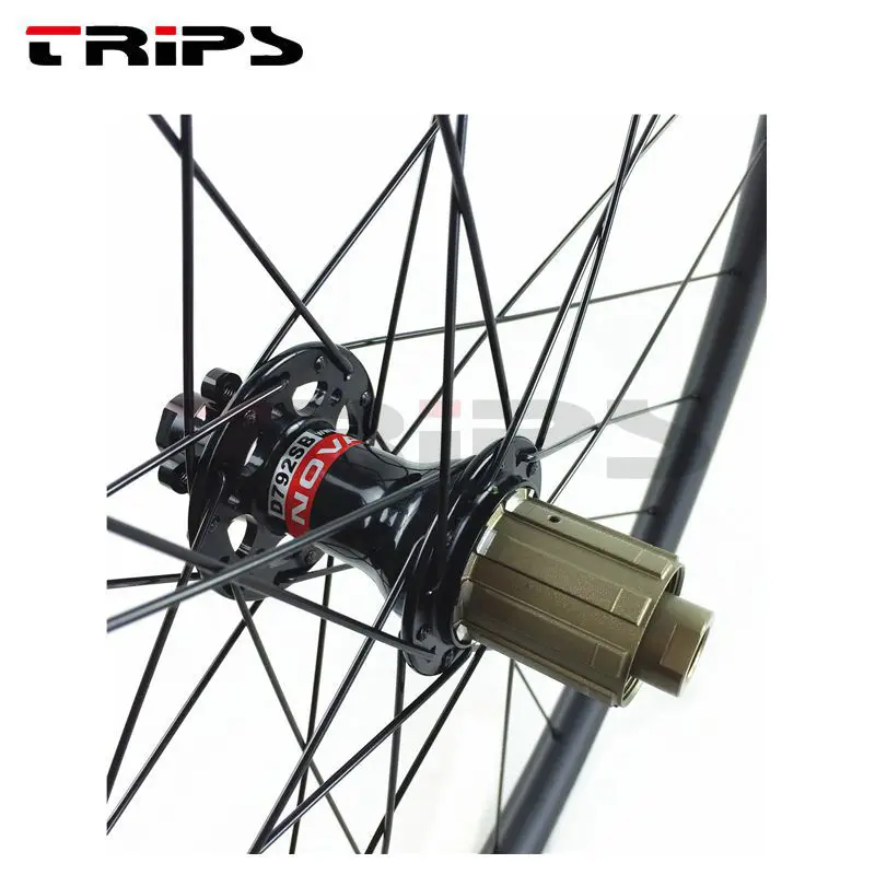 Top TRIPS carbon wheels clincher 36mm hookless 29er mountain bike carbon wheels 29 tubuless AM carbon fiber mtb bicycle wheelse disc 7