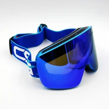 Новинка, синие линзы, синяя оправа, лыжные очки, двойные линзы, UV400, анти-туман, большая Лыжная маска, очки для катания на лыжах, для мужчин и женщин, очки для сноуборда