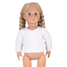Doll Clothes Long White Sleeves T shirt And Short Sleeves T shirt American Girl Doll