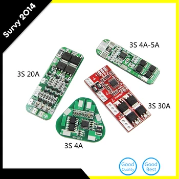 

3S 4/5/20/30A Cell BMS PCB Protection Board For 18650 Li-ion Lithium Battery