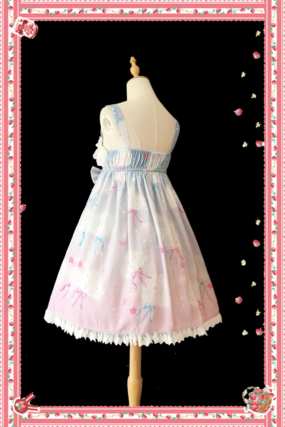 Радужное и хлопковое конфетное Платье с принтом Лолиты JSK& KC Инфанта