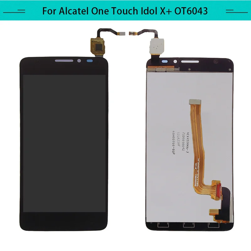 1 шт. для Alcatel OneTouch Idol X + 6043 6043D OT-6043D Полный ЖК дисплей в сборе с сенсорным экраном