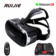 VR Shinecon 2.0 Virtual Reality Glasses helmet VR Box 3.0 3D Glasses Headset Cardboard For 4.7-6.0 inch Android IOS Smartphone