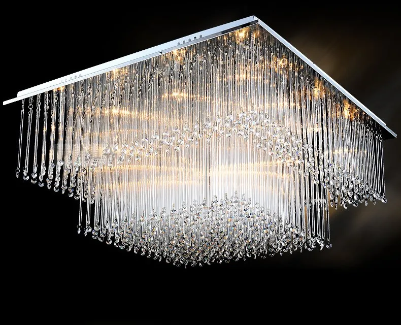 Plafoniere In Cristallo Miglior Prezzo : Salotto moderno di cristallo plafoniera quadrata luci led